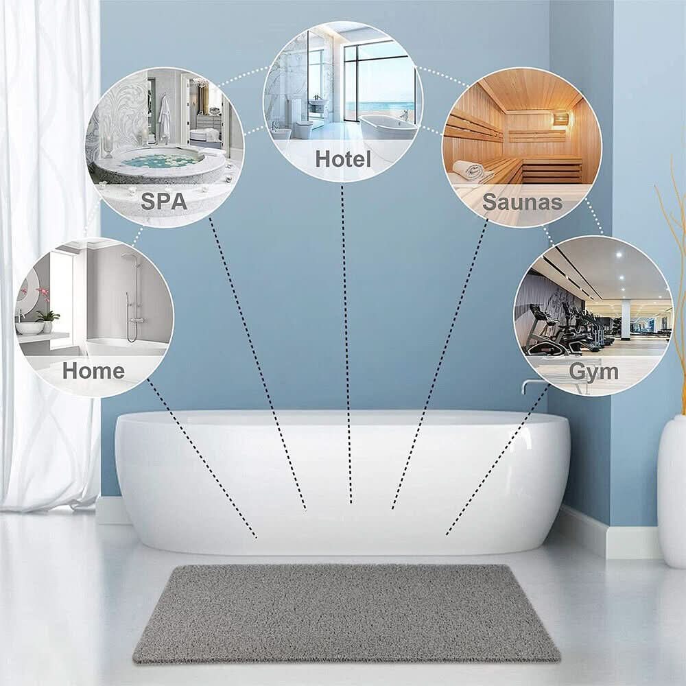 AQUALUXE – Rutschfeste Duschmatte mit Abflusssystem
